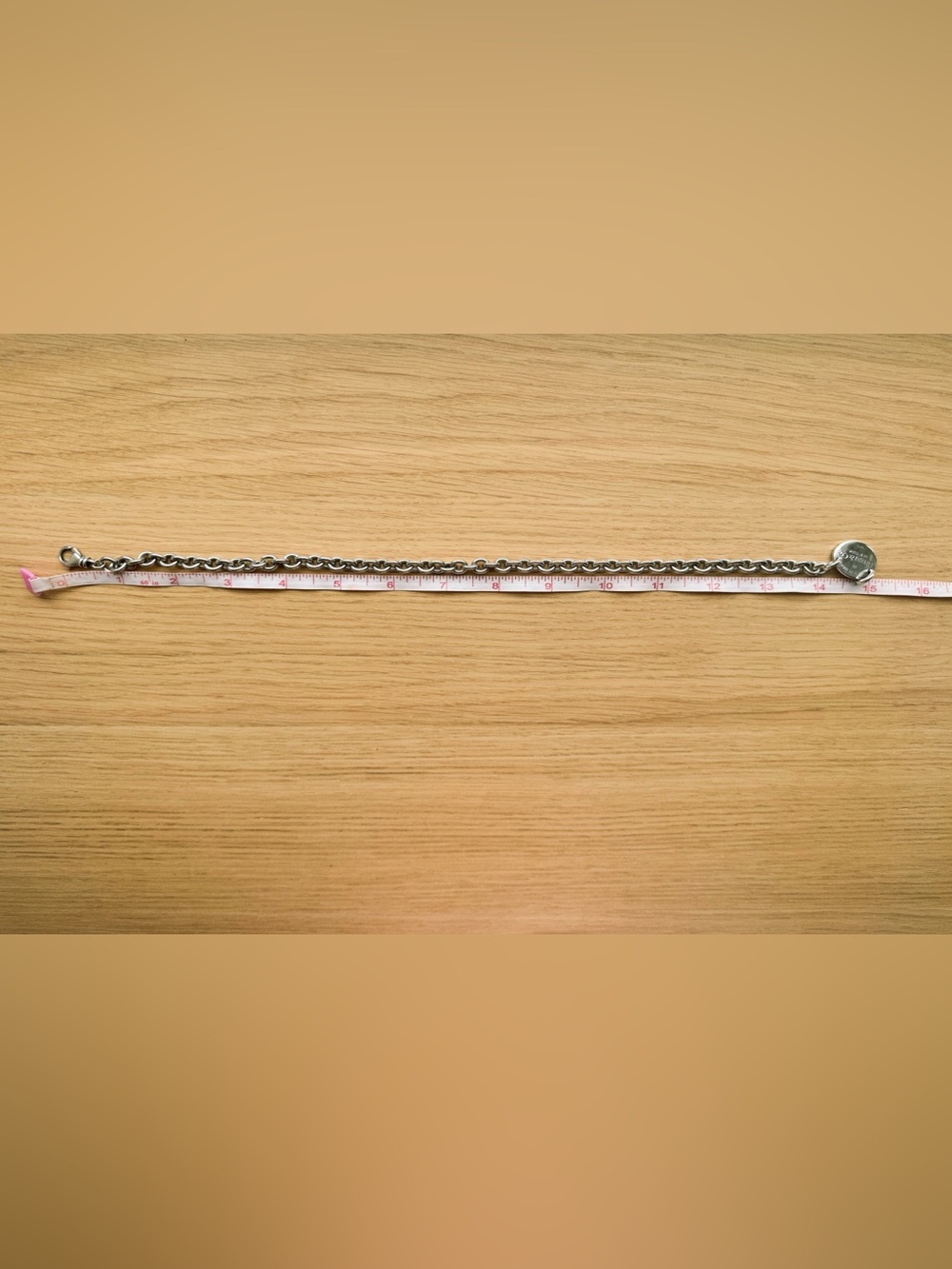 Tiffany & Co. Sterling Silver Oval Tag Choker Necklace Please Return to Tiffany - Picture 4 of 8